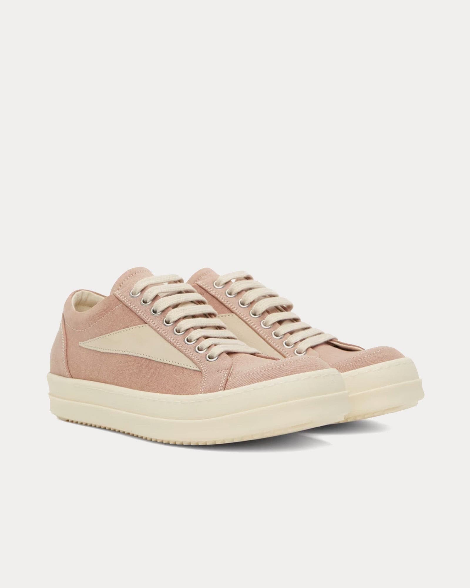 Rick Owens DRKSHDW - Vintage Canvas Milk pink Low Top Sneakers