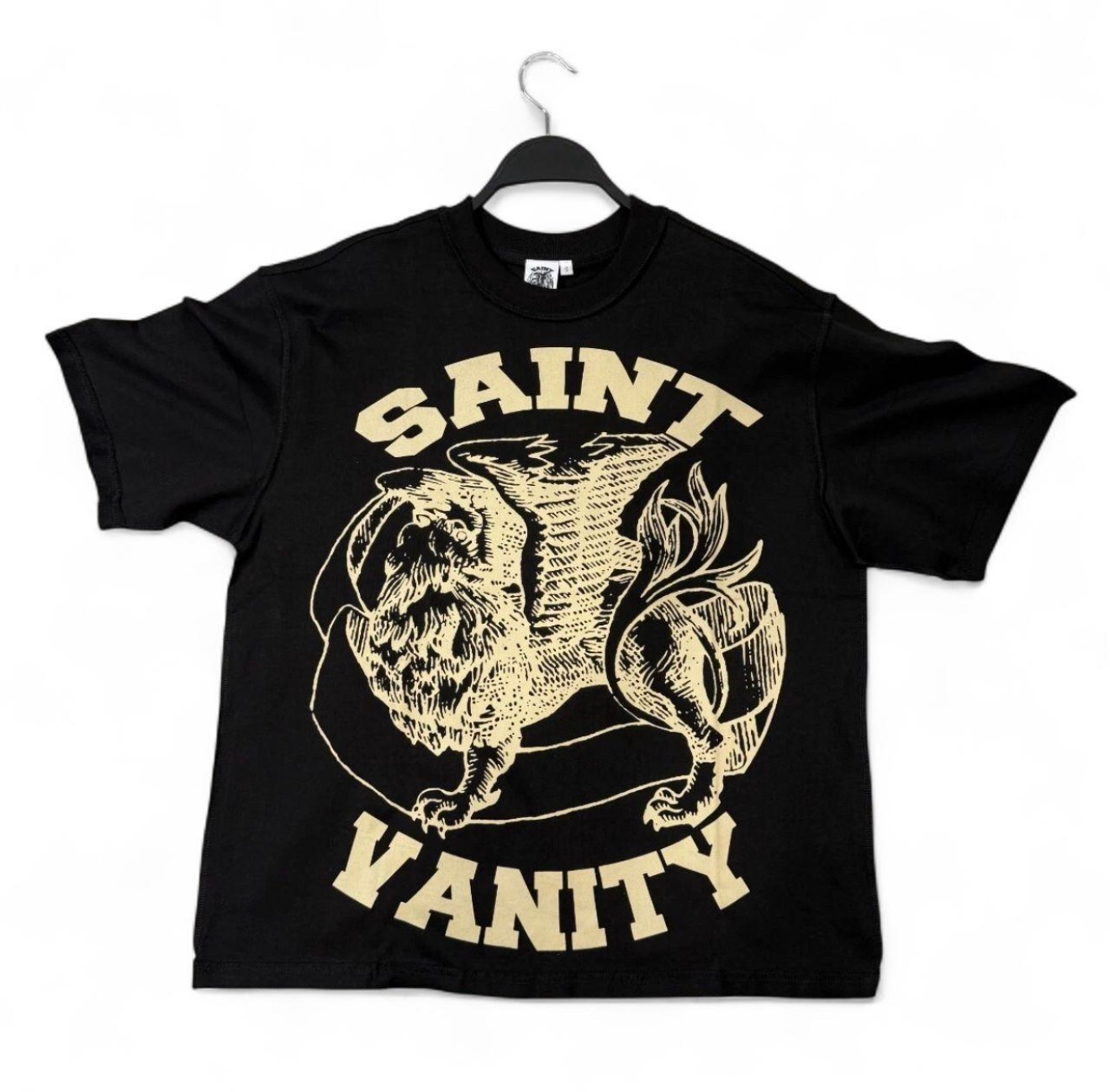 SAINT VANITY BLACK AND TAN T.SHIRT