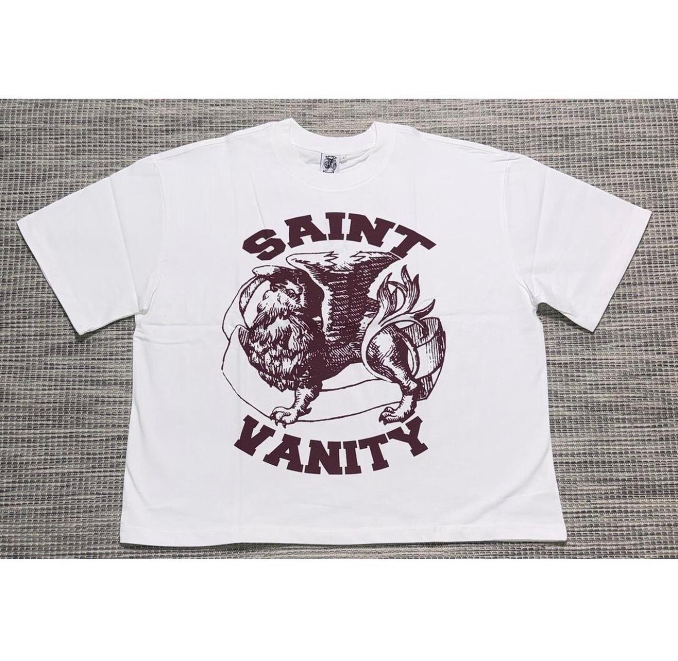 SAINT VANITY SHIRT WHITE & BURGUNDY