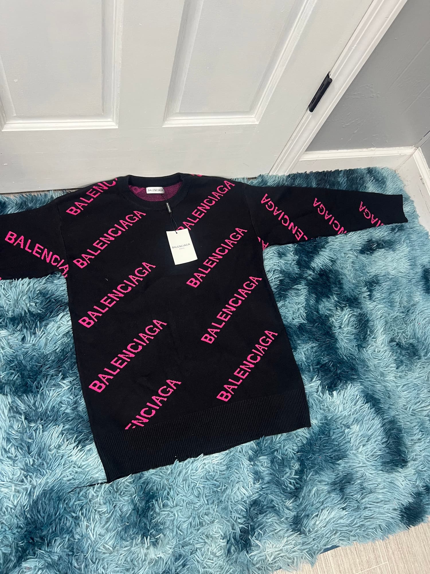 BALENCIAGA SWEATER SHORT DRESS